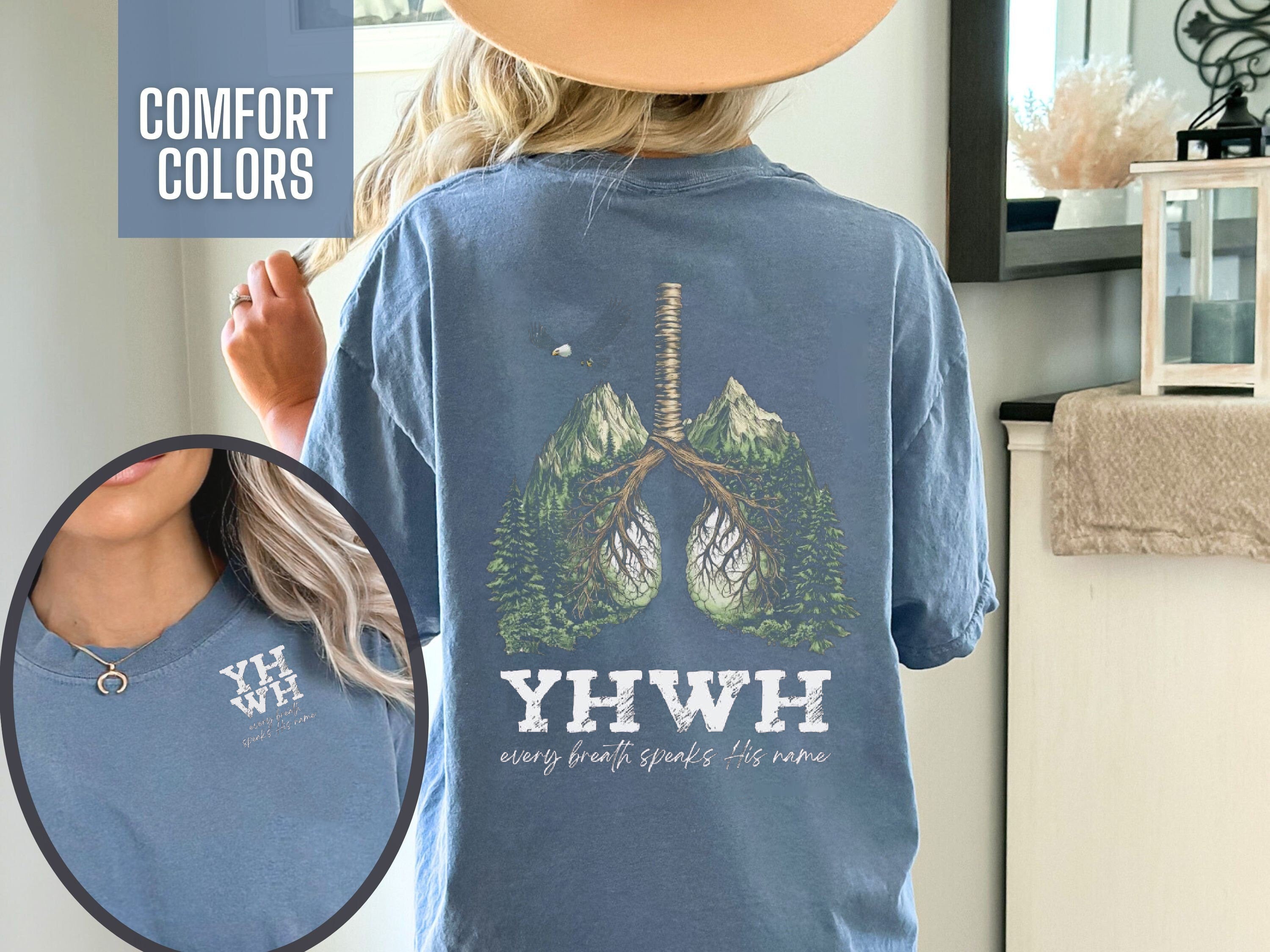 YHWH Lungs Christian Shirt, Every Breath Speak His Name T-Shirt, Faith Apparel Shirt, YHWH Lungs Shirts, Christian Shirts, Faith Tee